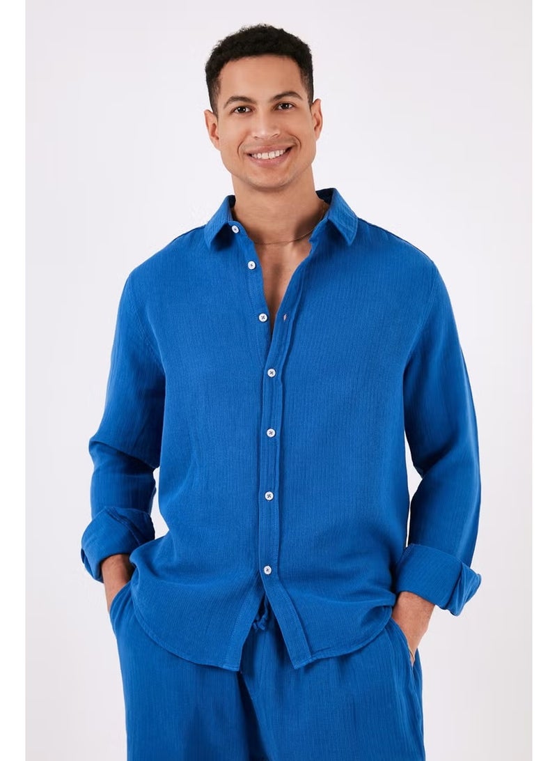 Buratti 100% Cotton Regular Fit Shirt Men's Shirt CF24S127804 - Image 3